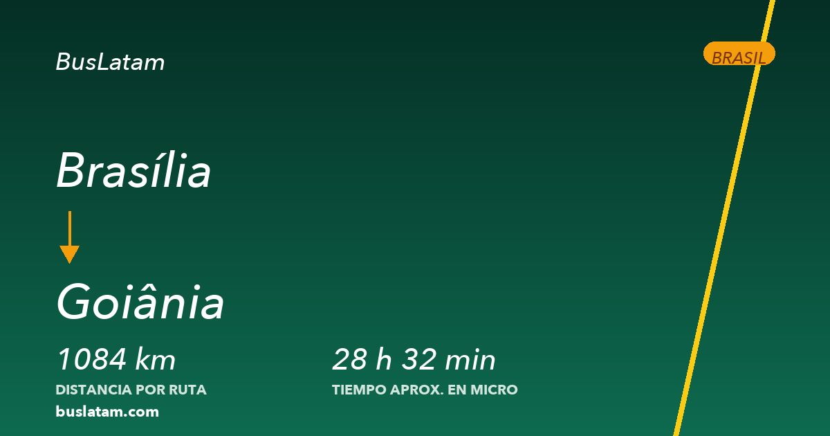 Brasília para Goiânia de ônibus · BusLatam