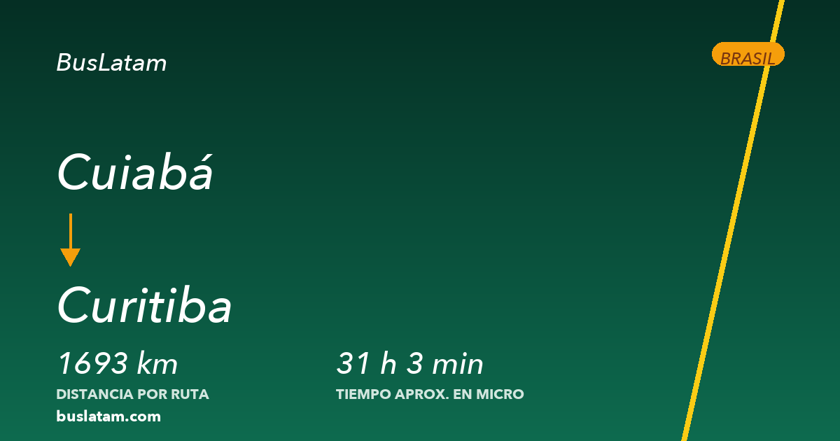 Cuiabá para Curitiba de ônibus · BusLatam