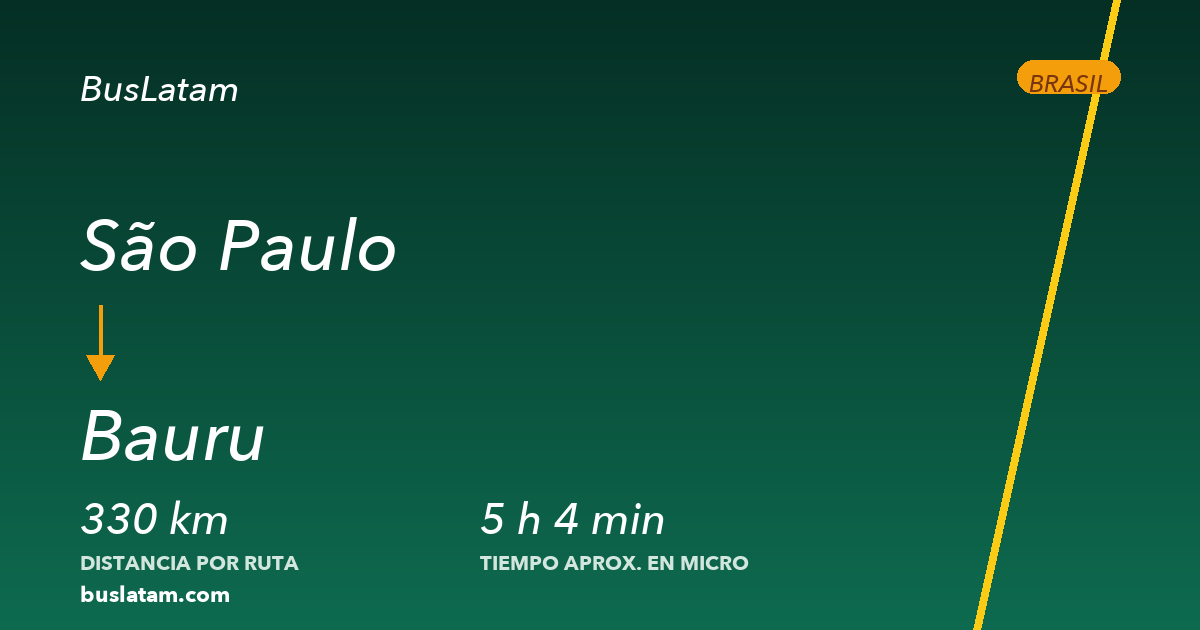 São Paulo para Bauru de ônibus · BusLatam